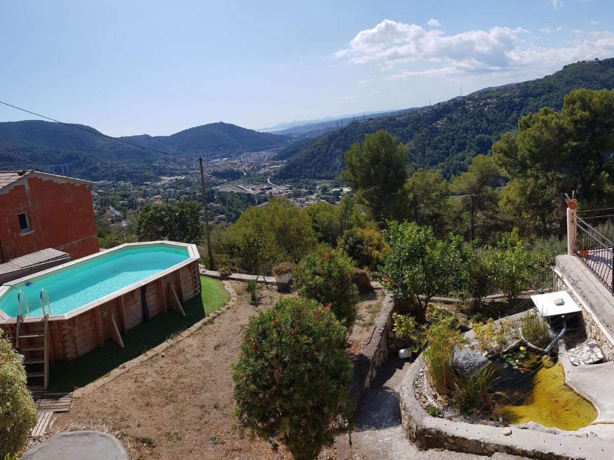 Le Chalet De La Pierreraie Cote D'Azur Piscine Terrasse Et Vue Mer Drap Екстериор снимка