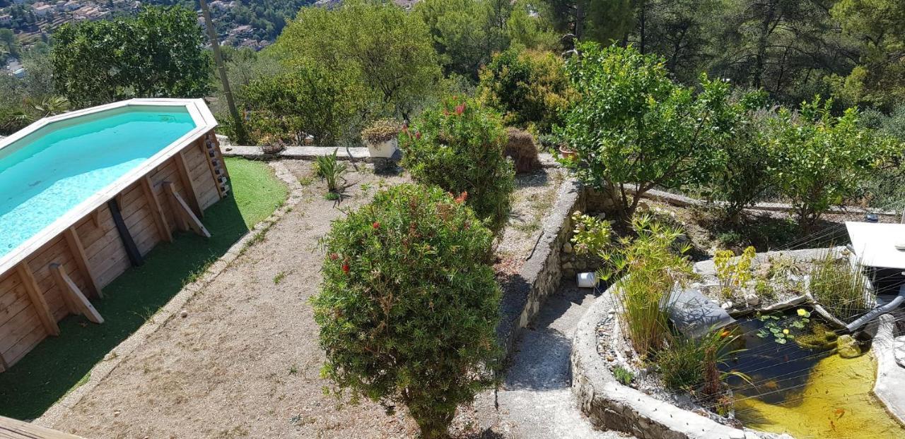 Le Chalet De La Pierreraie Cote D'Azur Piscine Terrasse Et Vue Mer Drap Екстериор снимка